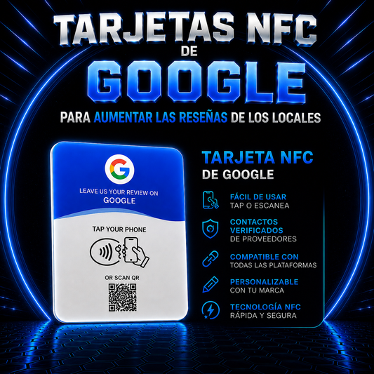 PROVEEDOR DE TARJETAS NFC DE GOOGLE PARA RESEÑAS